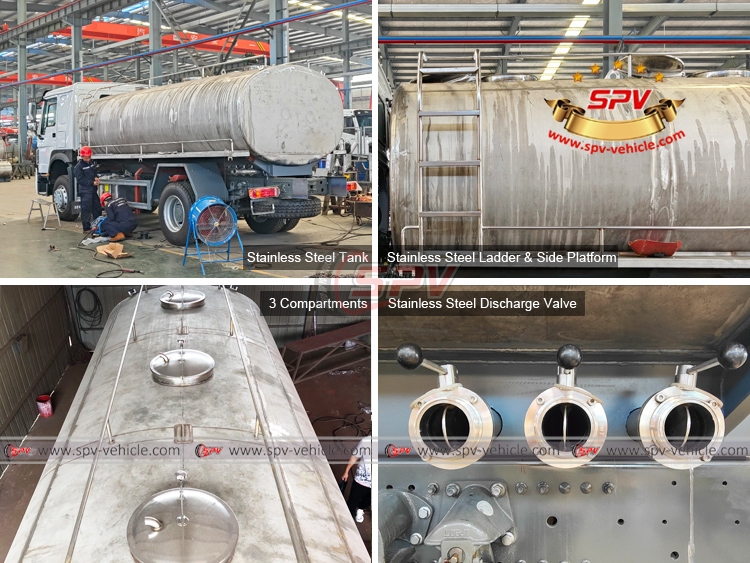 15,000 Litres Stainless Steel Tank Truck - SS Tank 15,000 Litres Stainless Steel Tank Truck - SS Tank